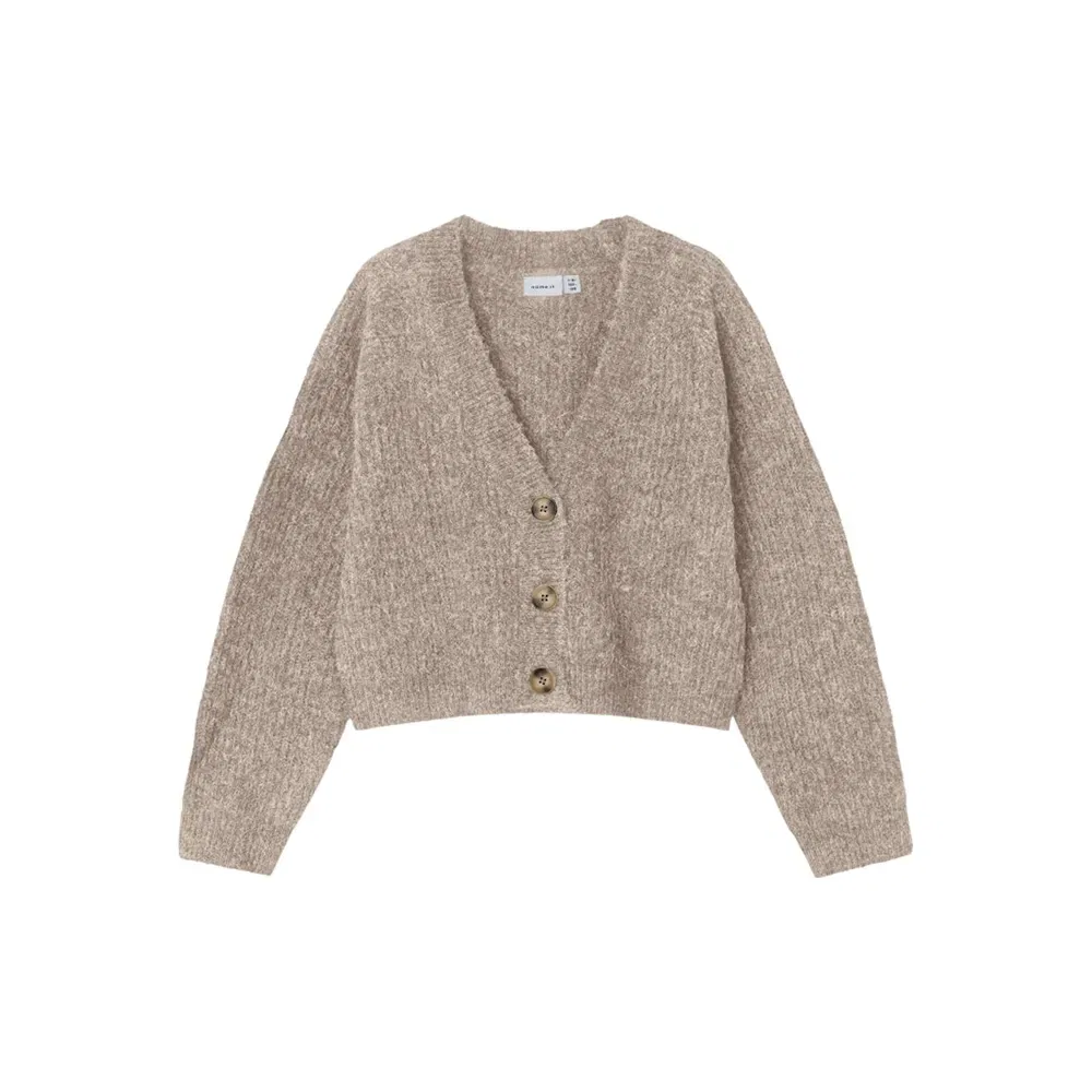Кардиган Name It Holly Boxy Short, бежевый