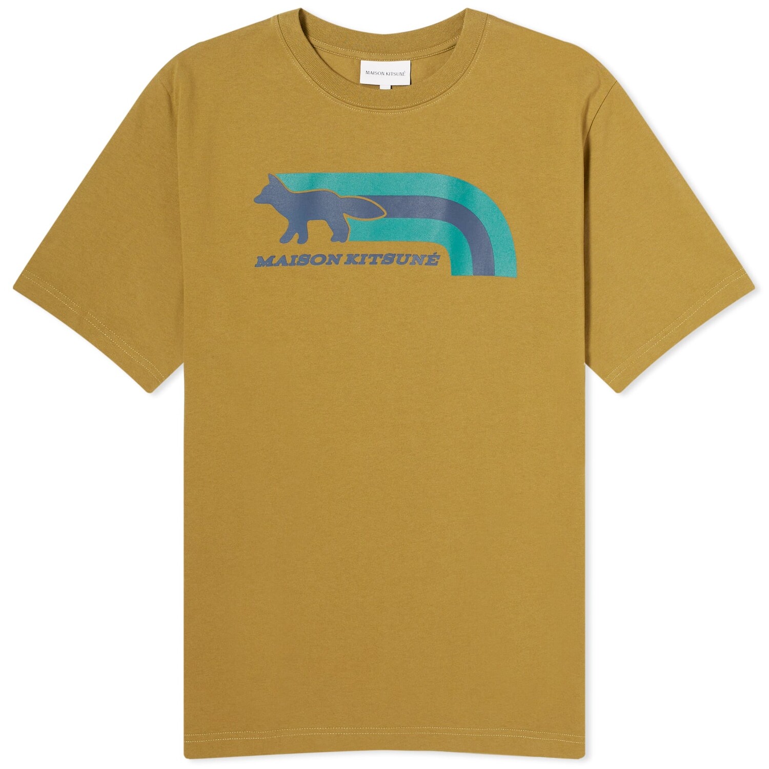 

Футболка Maison Kitsuné Flash Fox Comfort, хаки