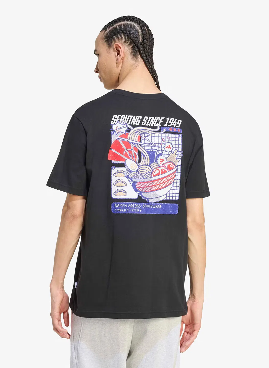Футболка с принтом Ramen graphic Adidas, черный — фото 2