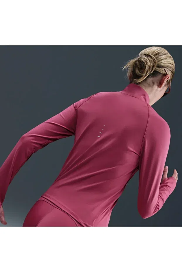 Женская водолазка с длинным рукавом Swift Dri-Fit FZ Midlayer Nike, Burgundy — фото 2