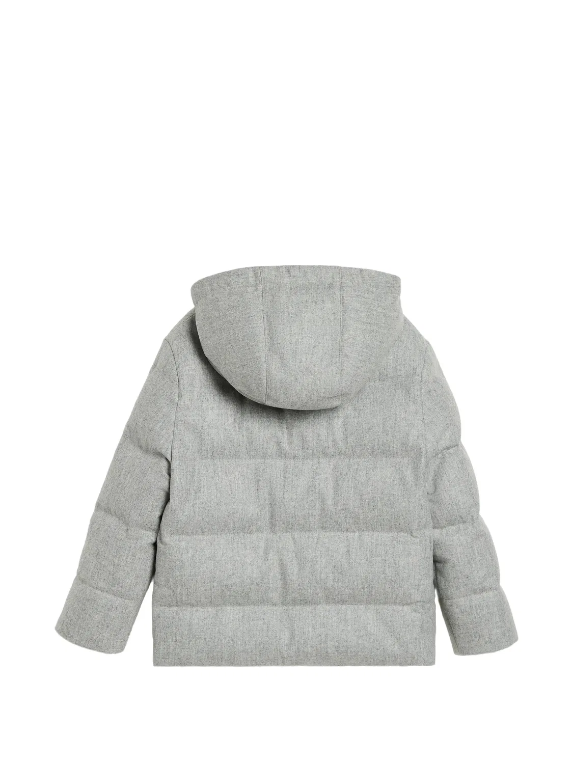 Фланелевая куртка с капюшоном Brunello Cucinelli Kids, серый — фото 2
