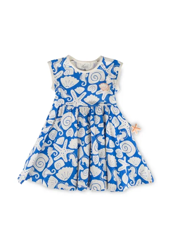 Платье с принтом Sea you Jersey Dress Sigikid, голубой, белый
