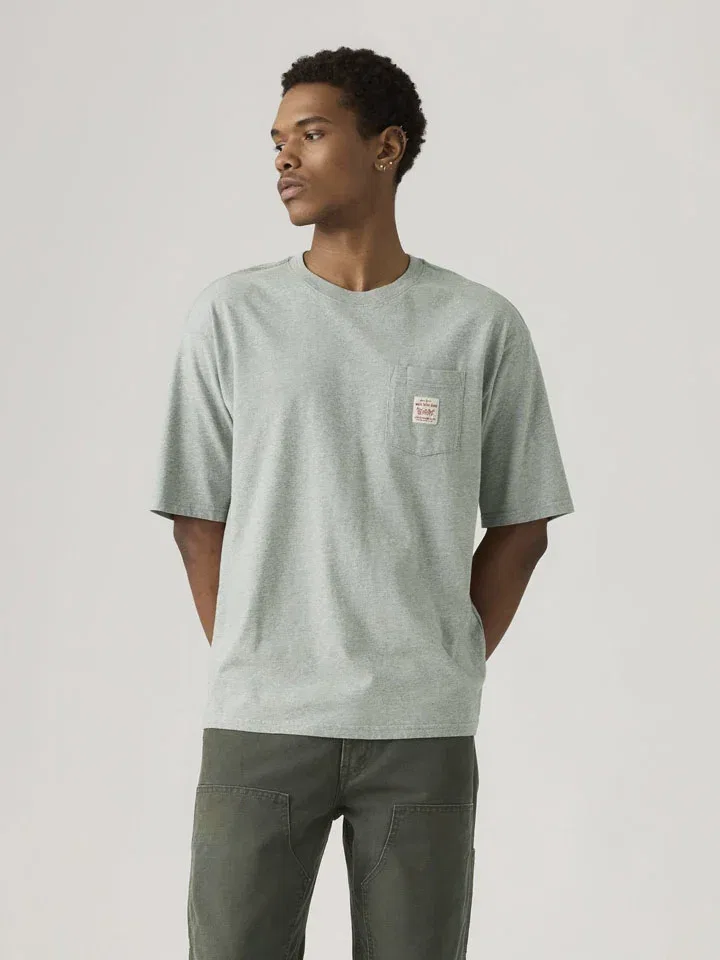 Мужская свободная футболка Levi's, Gray — фото 2