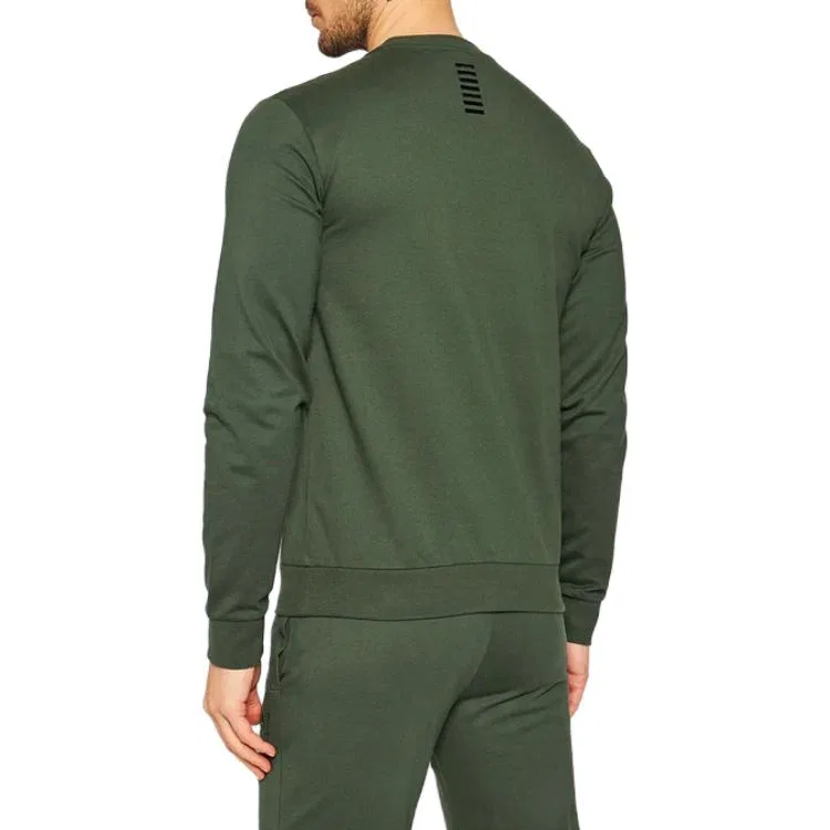 Мужской свитшот с круглым вырезом EMPORIO ARMANI EA7, Green — фото 4