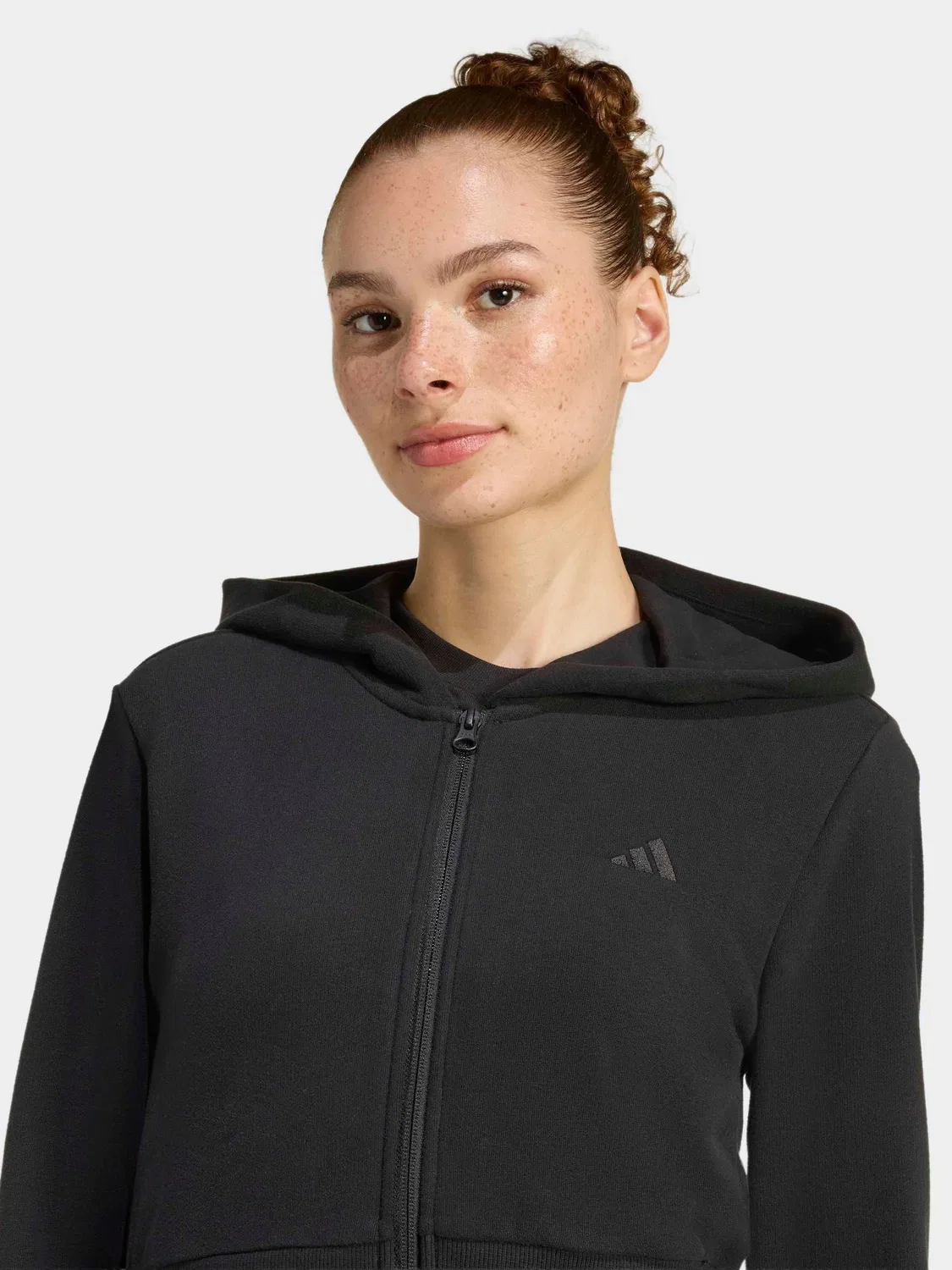 Толстовка на молнии Seasonal Essentials French Terry adidas, черный — фото 4