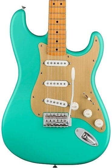 

Squier by Fender 40th Anniversary Stratocaster Vintage Edition Satin Seafoam Green Squier by Fender 40th Anniversary Stratocaster Edition