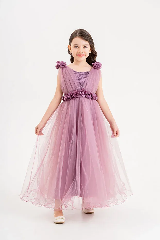 Детское платье для девочек кружевное Mertoğlu Baby, Purple