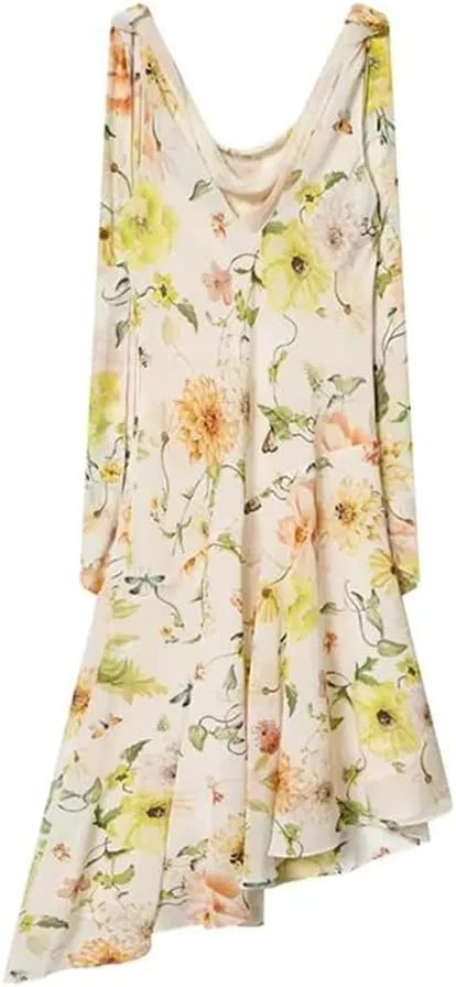 Женское летнее платье миди с цветочным принтом Swing Dress, Pic Color — фото 2