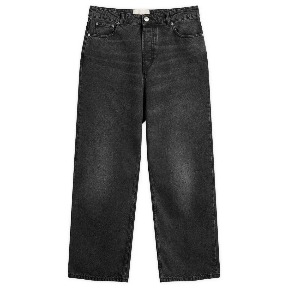 Джинсы свободного кроя Large Fit Jeans Ami Paris, Noir Used