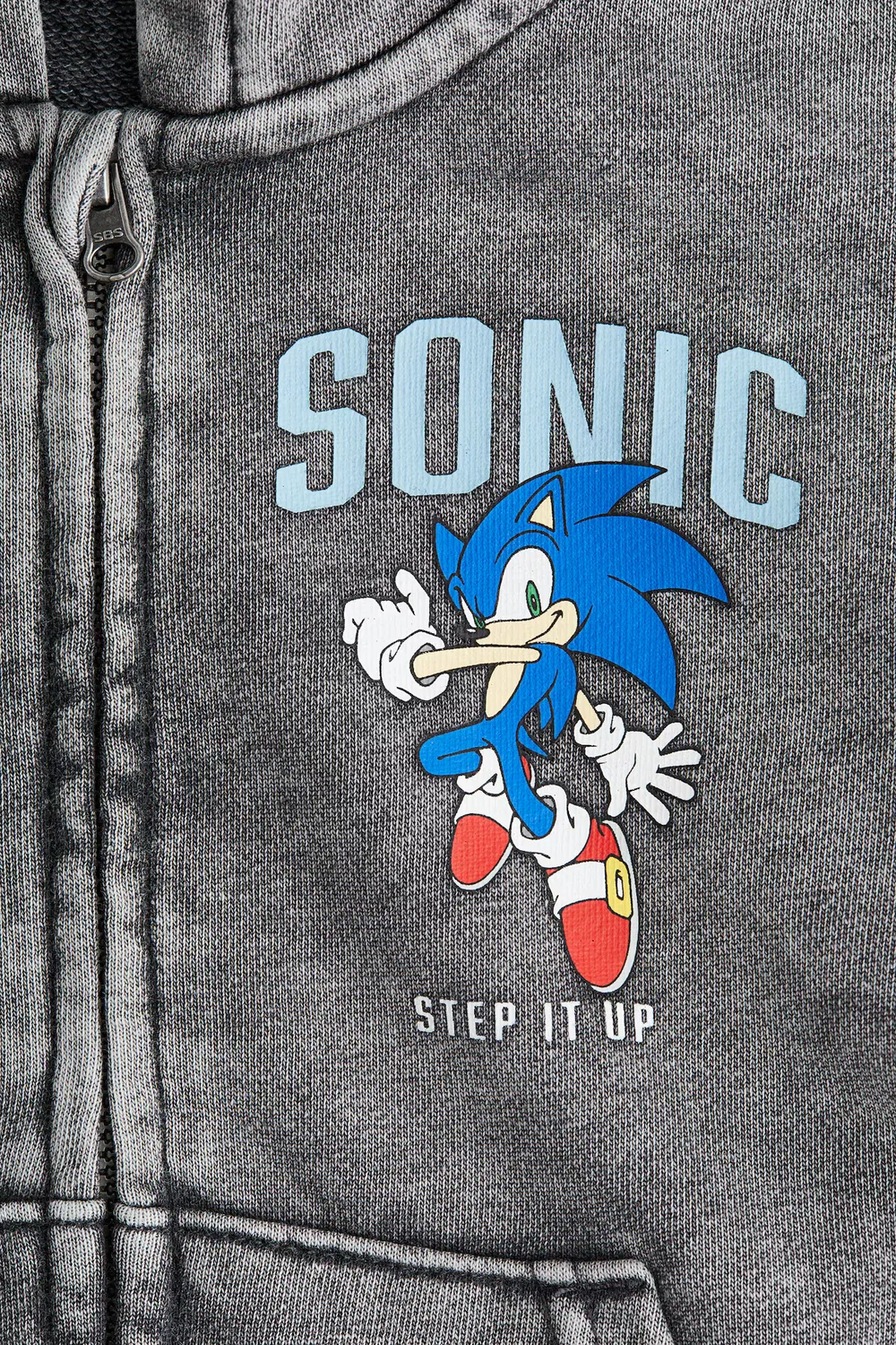 Куртка-Худи с принтом H&M, Washed Grau/Sonic The Hedgehog — фото 2