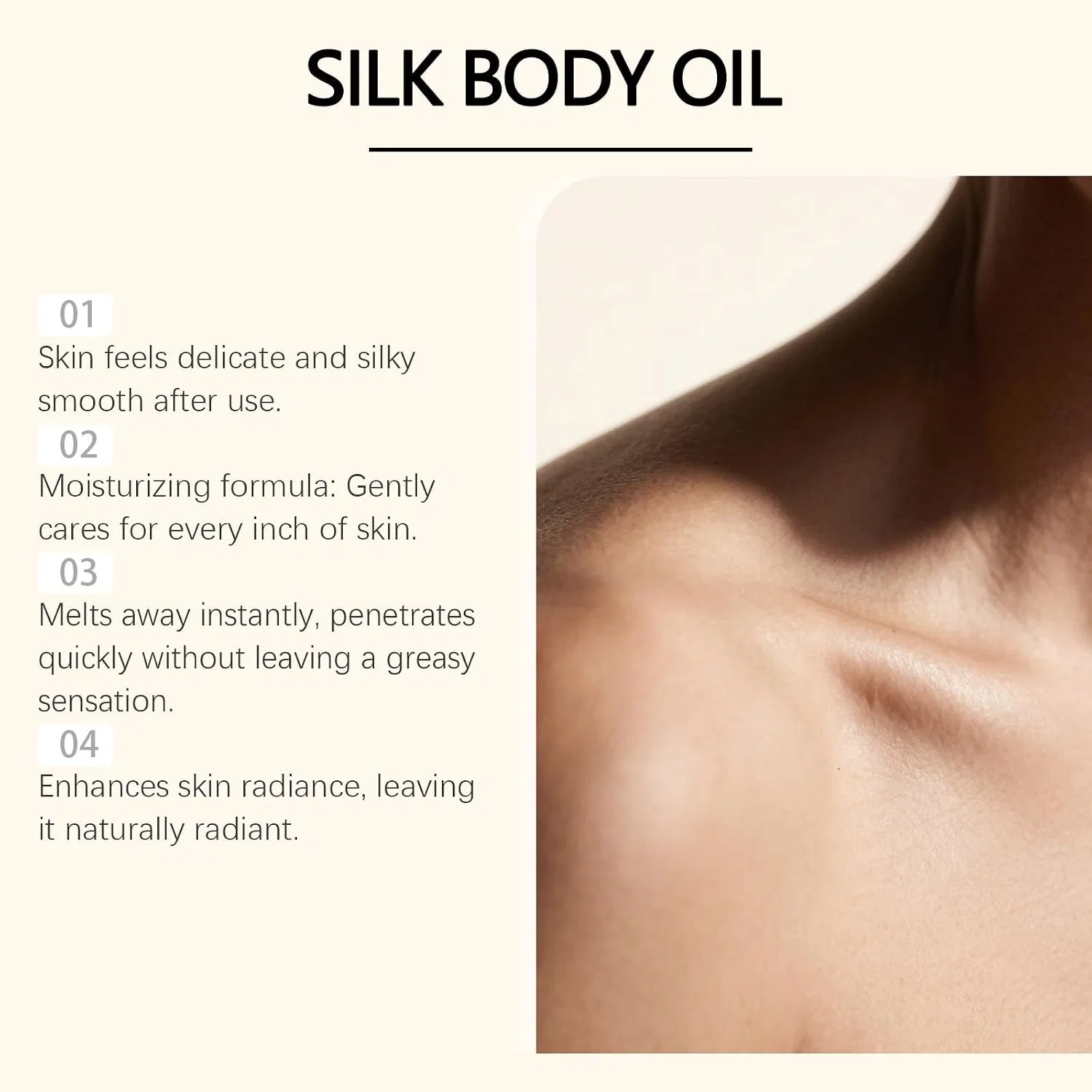 Масло для тела Silk Body Oil, VKaoess, 3 шт, 30 мл — фото 2