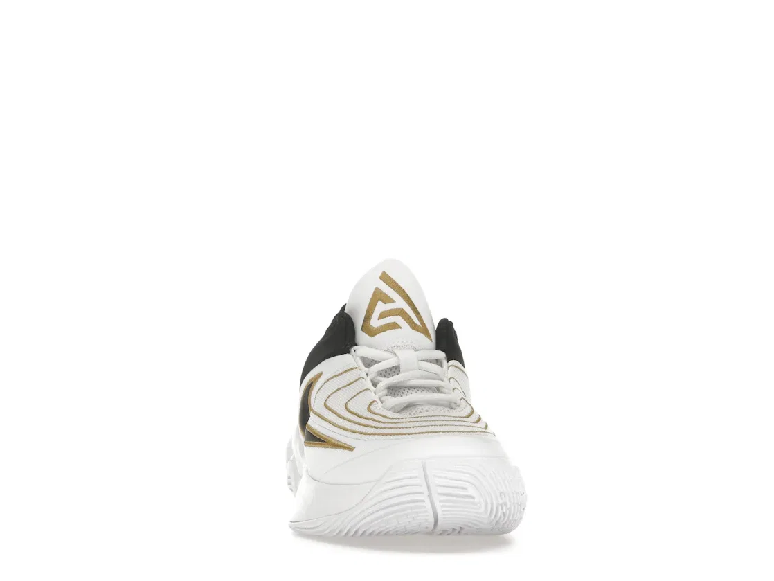 Детские кроссовки для мальчиков с длинным шнурком Nike Giannis Immortality 4, White/Metallic Gold/Black — фото 2