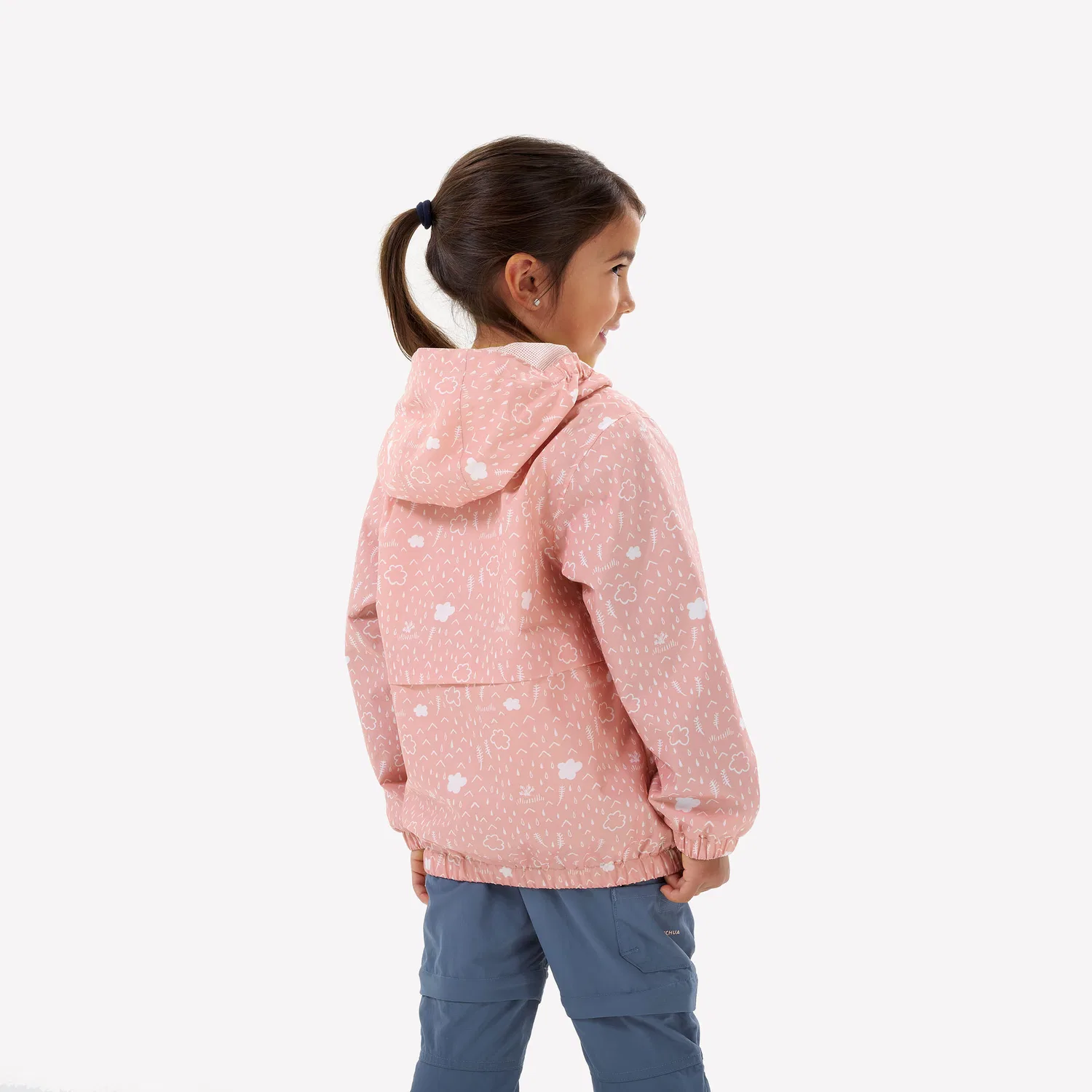 Детская водонепроницаемая куртка для девочек MH500 Quechua, Blasspink Rosa — фото 4