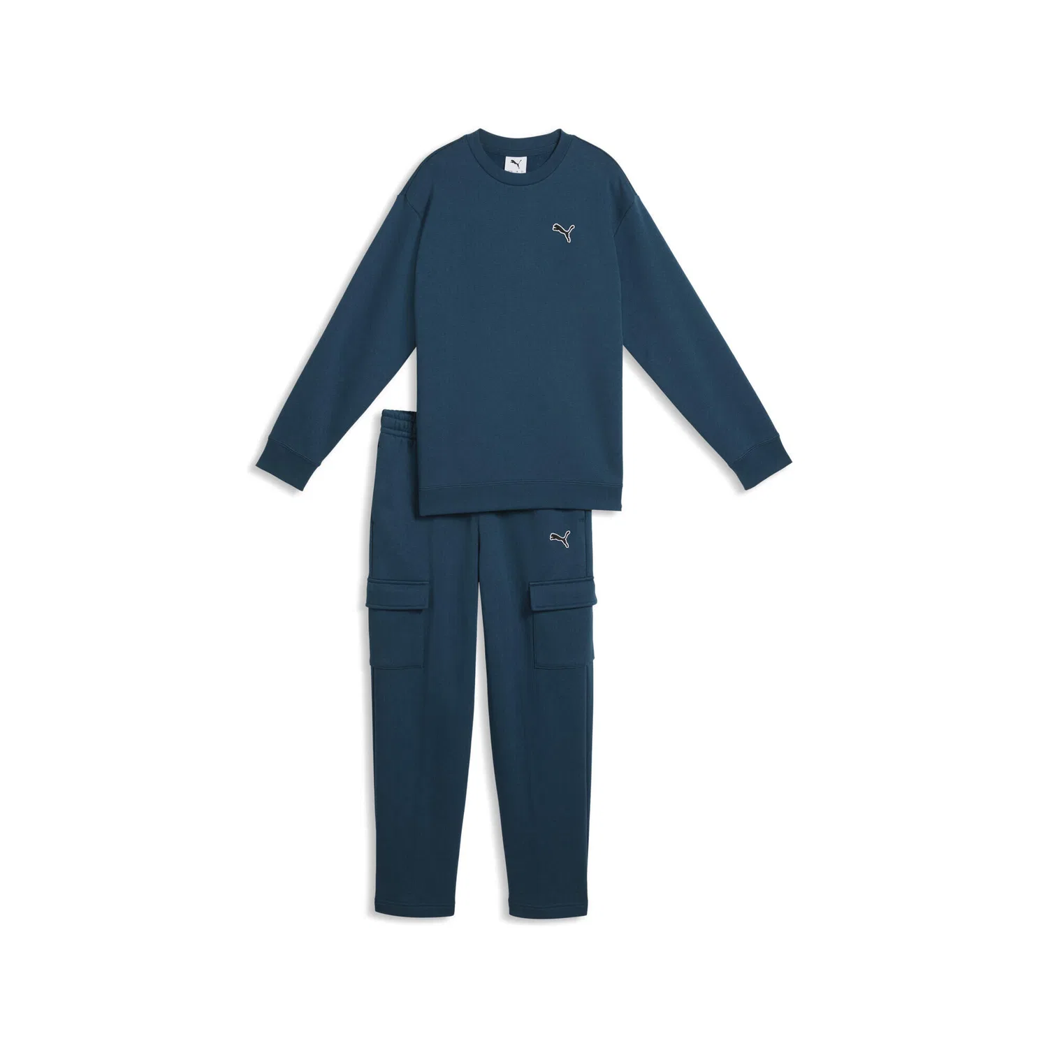 Детский спортивный костюм из флиса Essentials Elevated Relaxed Puma, Petrolblau