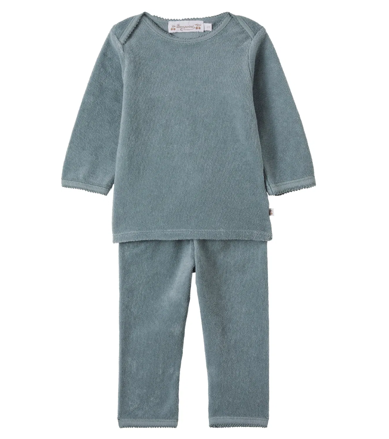 Комплект из хлопковой толстовки и брюк Baby Timi Bonpoint, синий