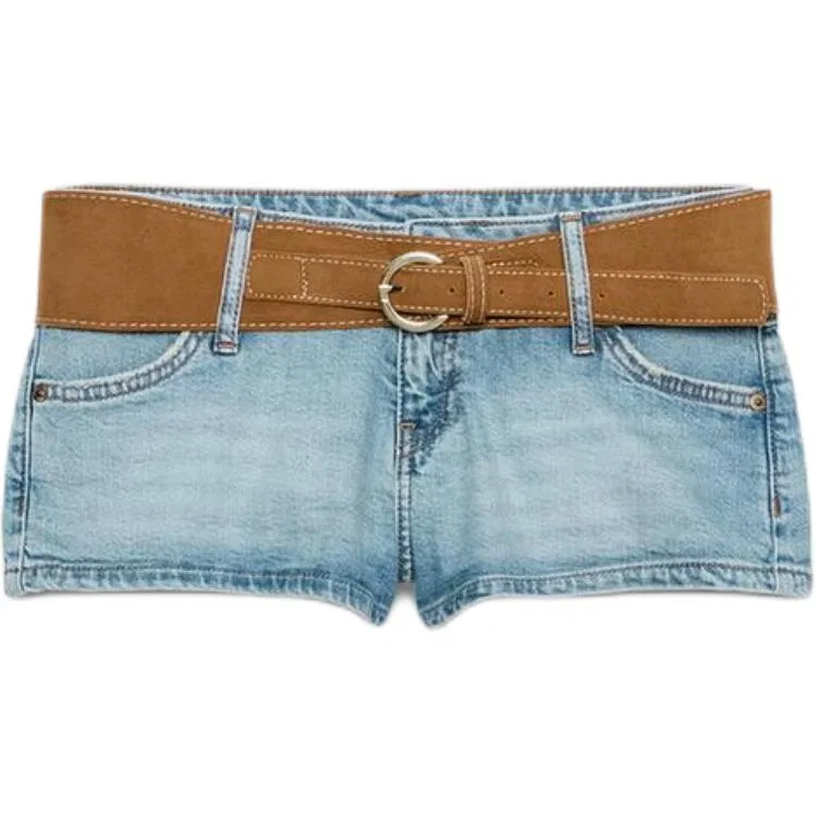 Женские джинсовые шорты Medium Blue ZARA