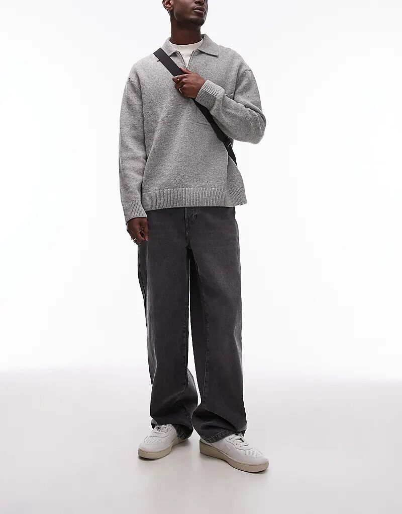 

Мешковатые джинсы черного цвета Topman