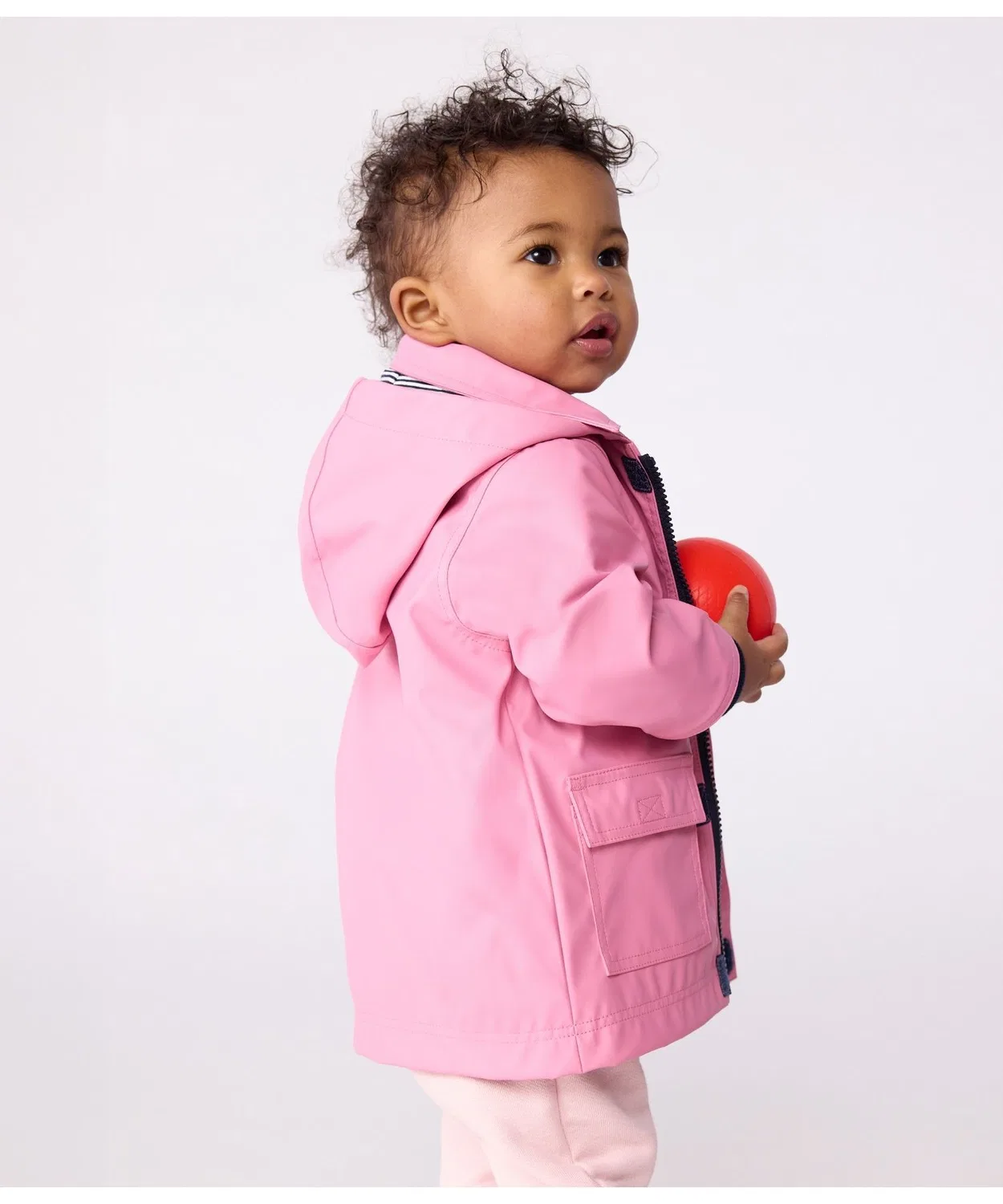 Детская куртка-парка с капюшоном, модель Yacht Parka PETIT BATEAU, Light Blue — фото 3