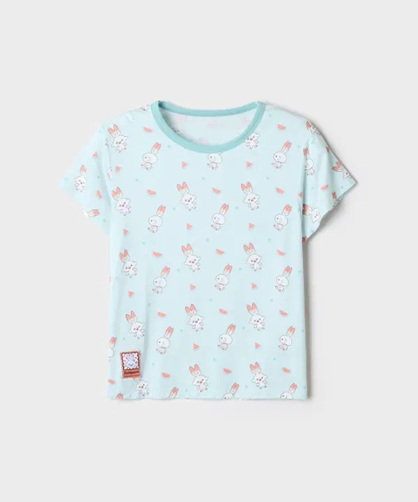 Пижама детская с коротким рукавом, Pocket Piece, Spao Kids, мятный — фото 2