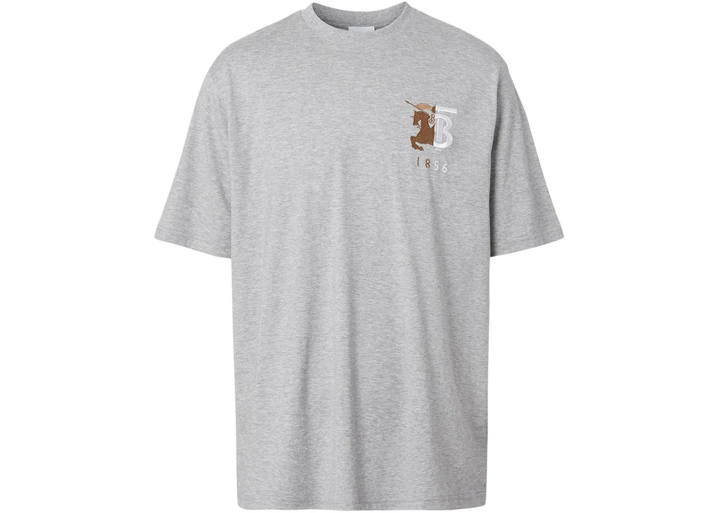 Мужская футболка с принтом Contrast Logo Burberry, Gray