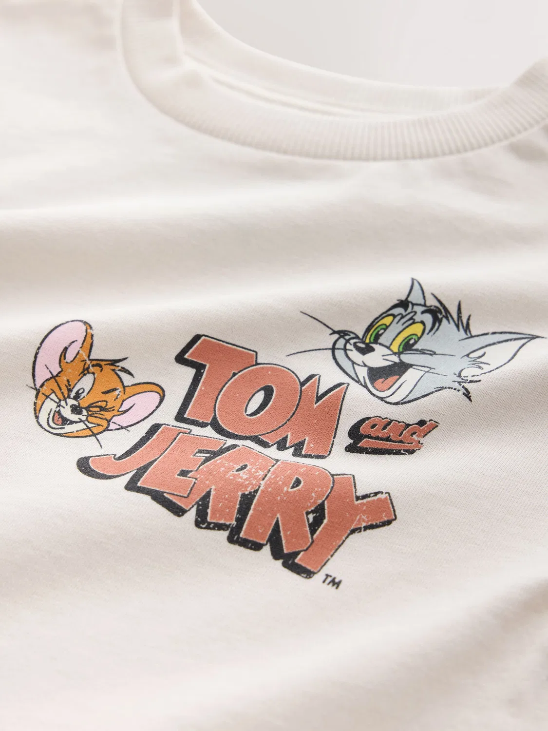 Футболка с принтом Tom and Jerry Next, экрю — фото 4