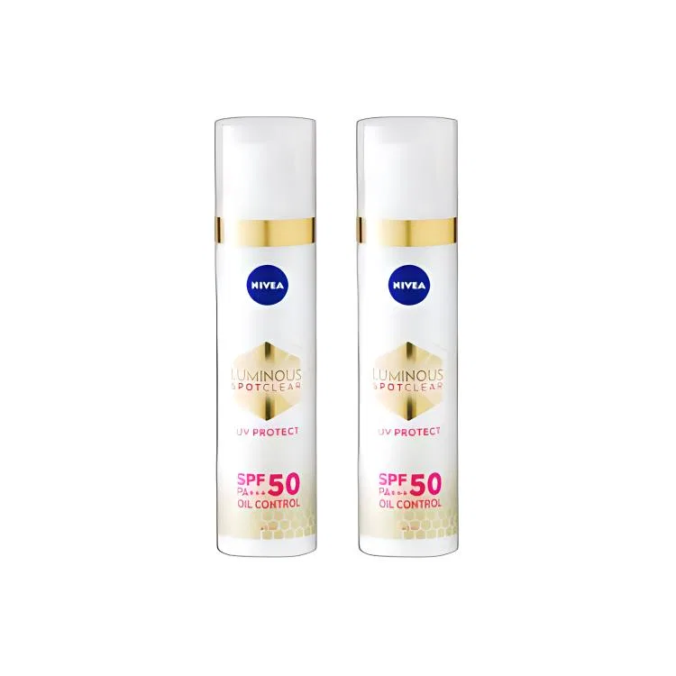 Солнцезащитный праймер-эмульсия 2-в-1 SPF50/PA+++ 630 Brightening Defense, 40 мл*2, NIVEA