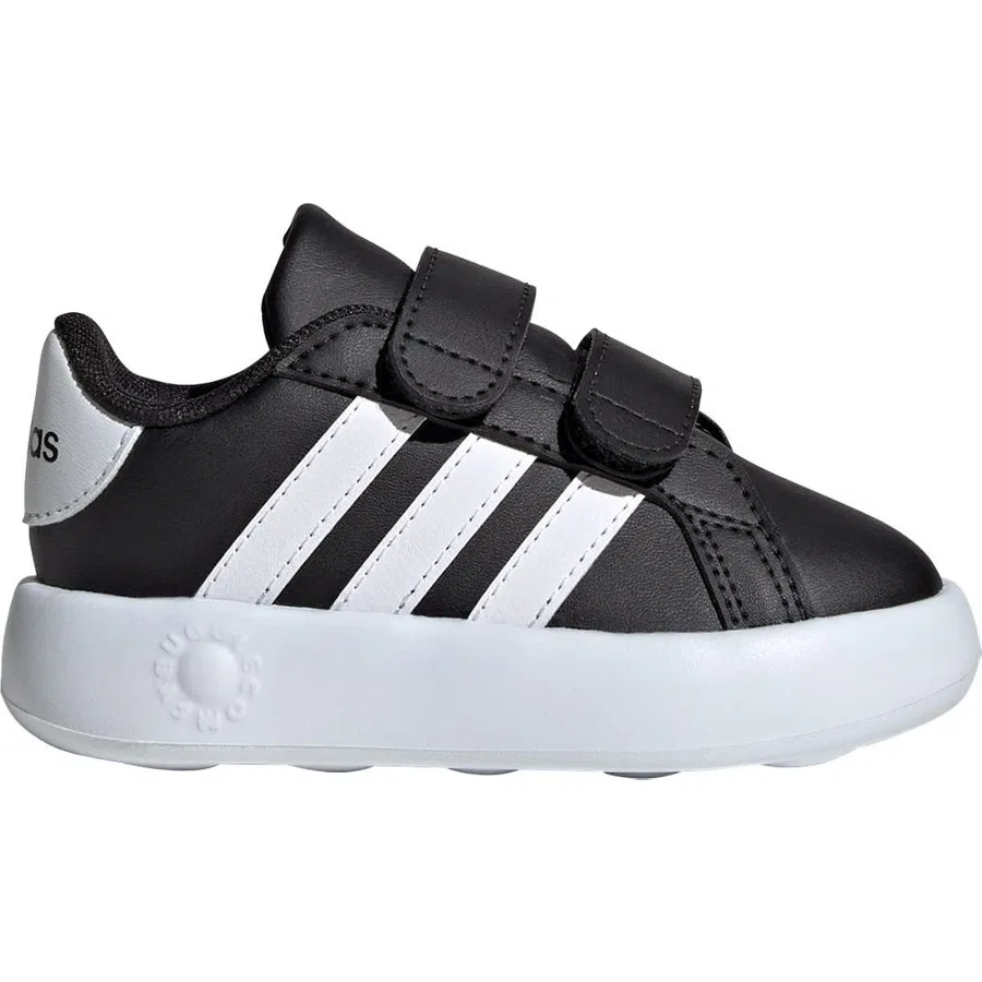 Детские кроссовки с ремешками на липучке Grand Court 2.0 adidas, Черно-белый — фото 2