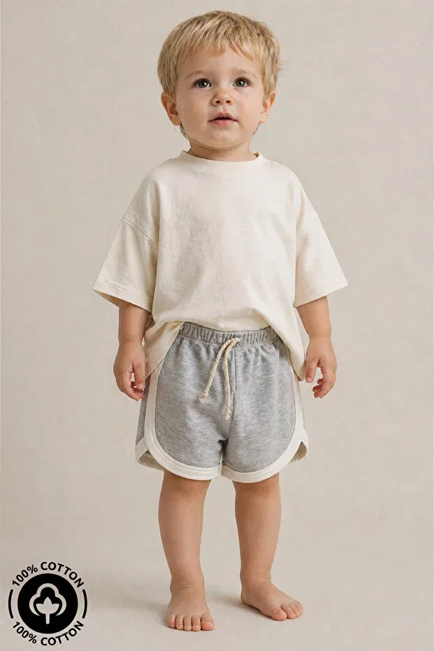 Детские шорты для девочек хлопковые Miniel, Gray
