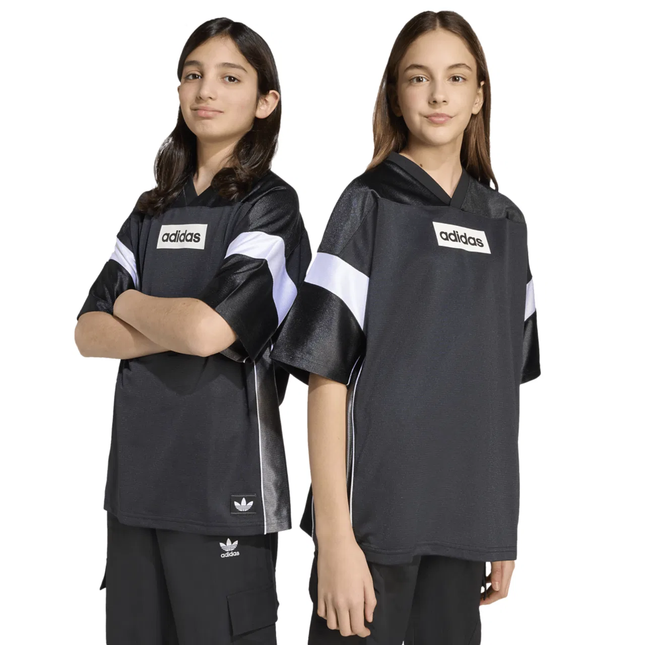 Футболка для мальчиков Jersey Adidas, черный/белый