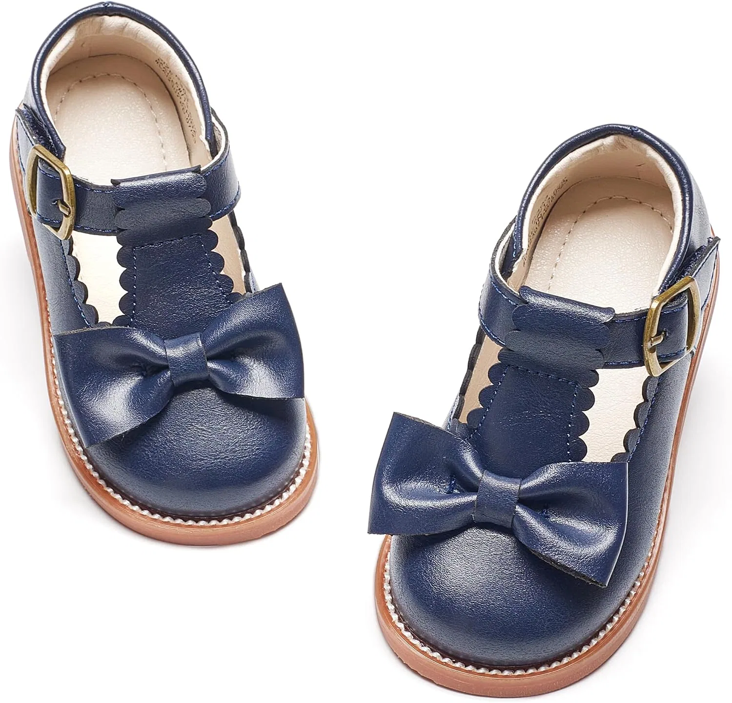 Детские туфли Мэри Джейн для девочек PHIRAMIN, Navy Blue