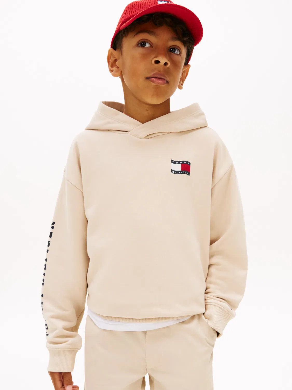 Детская худи для мальчиков с принтом Tommy Hilfiger, Marrón