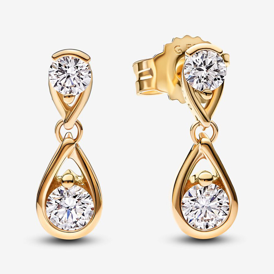 

Серьги Pandora Infinite Lab-grown Diamond Double 0.50 carat tw 14k, золото