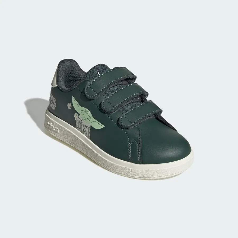 Детские кроссовки с принтом Grogu Star Wars Advantage adidas, Сине-белый — фото 3