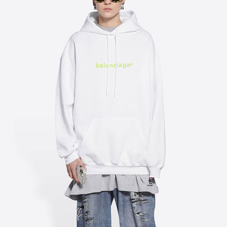 Худи Balenciaga Balenciaga Copyright Logo Print Medium Fit Hoodie 'White', белый — фото 4
