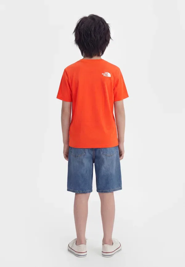 Футболка спортивная The North Face Teen new tee, цвет лавово-красный — фото 2