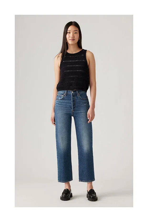 Женские прямые джинсы с высокой талией Levi'S, Dark Indigo