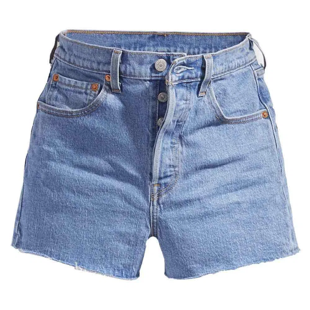 Женские джинсовые шорты с высокой посадкой Ribcage Levi's, Dark Blue