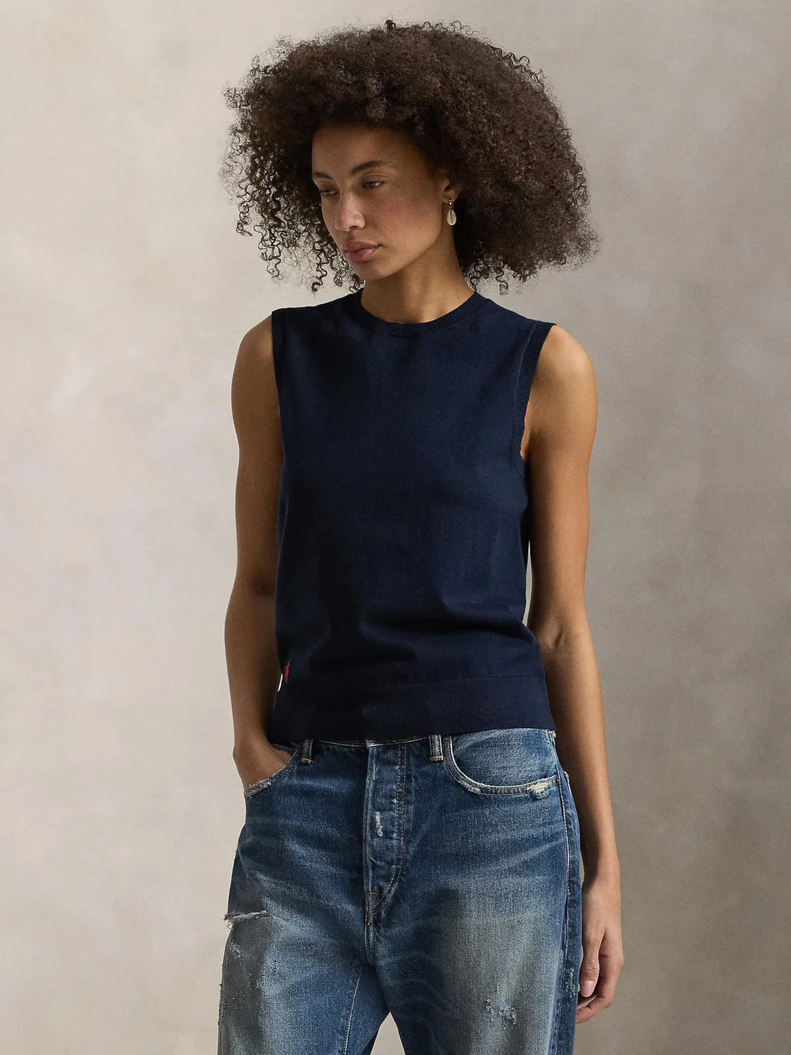 Свитер Polo Ralph Lauren темно-синего цвета — фото 2
