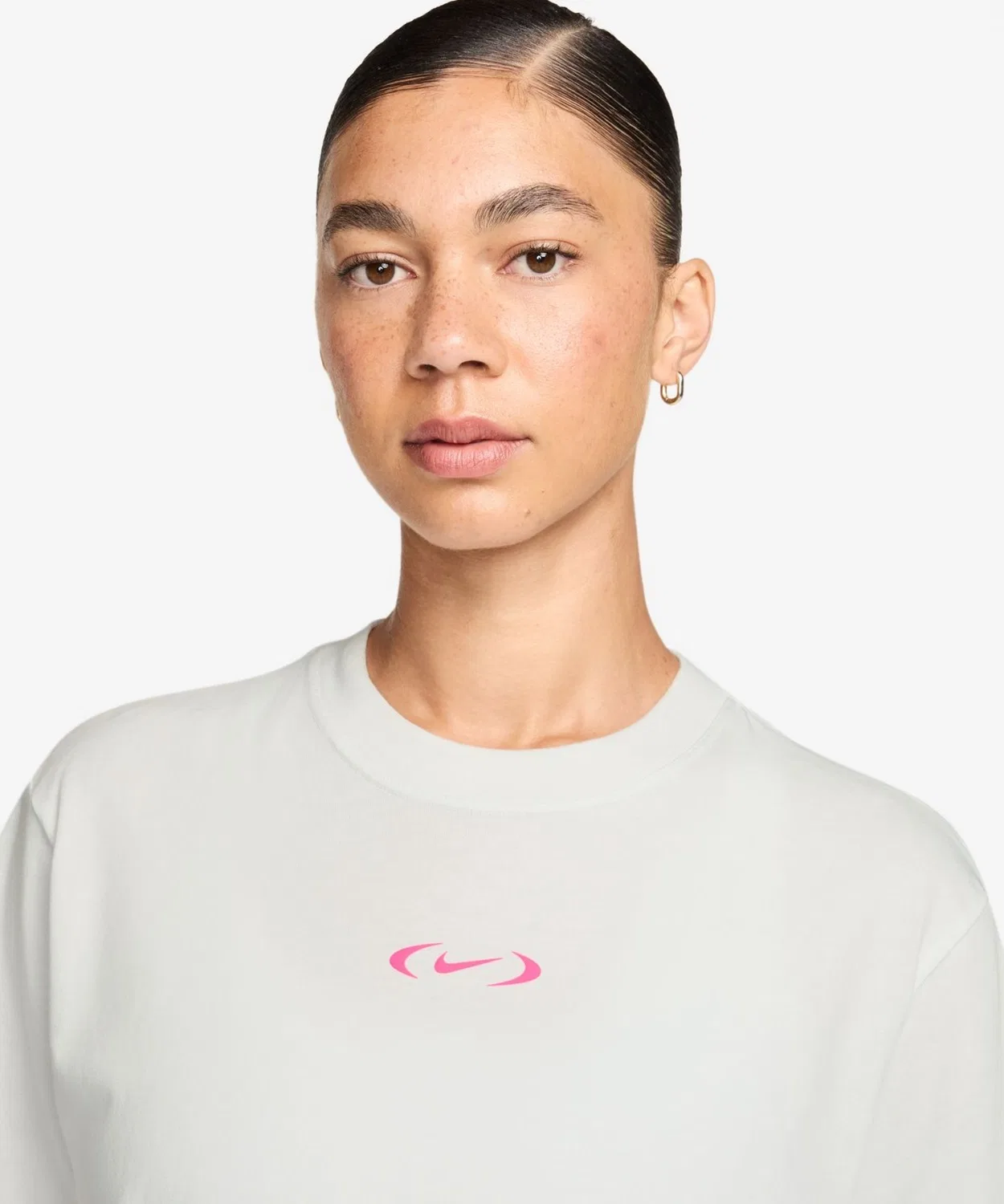 Женская футболка с коротким рукавом хлопковая NIKE NSW CLSC BXY SPD S/S T-Shirt, White — фото 3