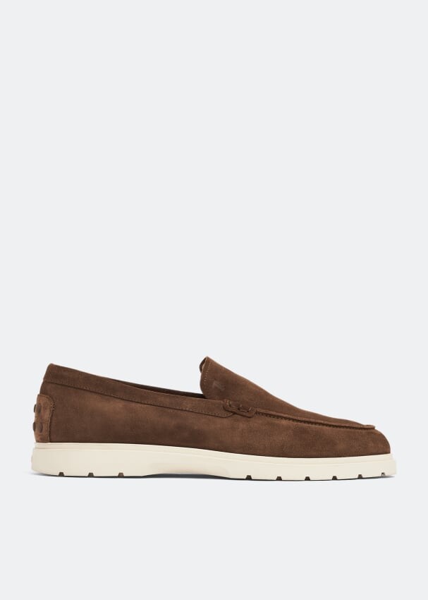 

Лоферы TOD'S Suede slip-on loafers, коричневый
