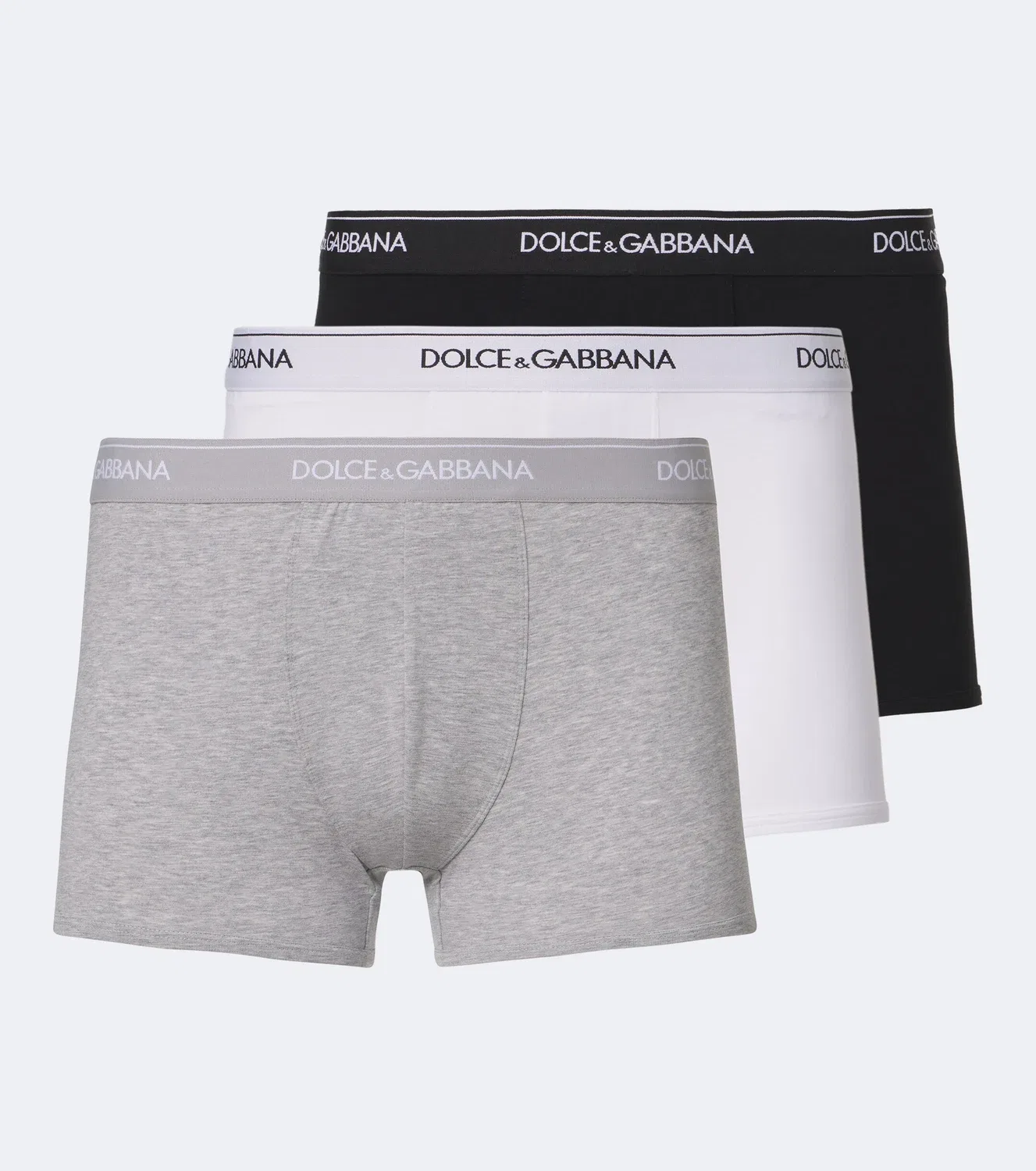 Комплект из 3 трусов из хлопкового трикотажа Dolce & Gabbana, мультиколор