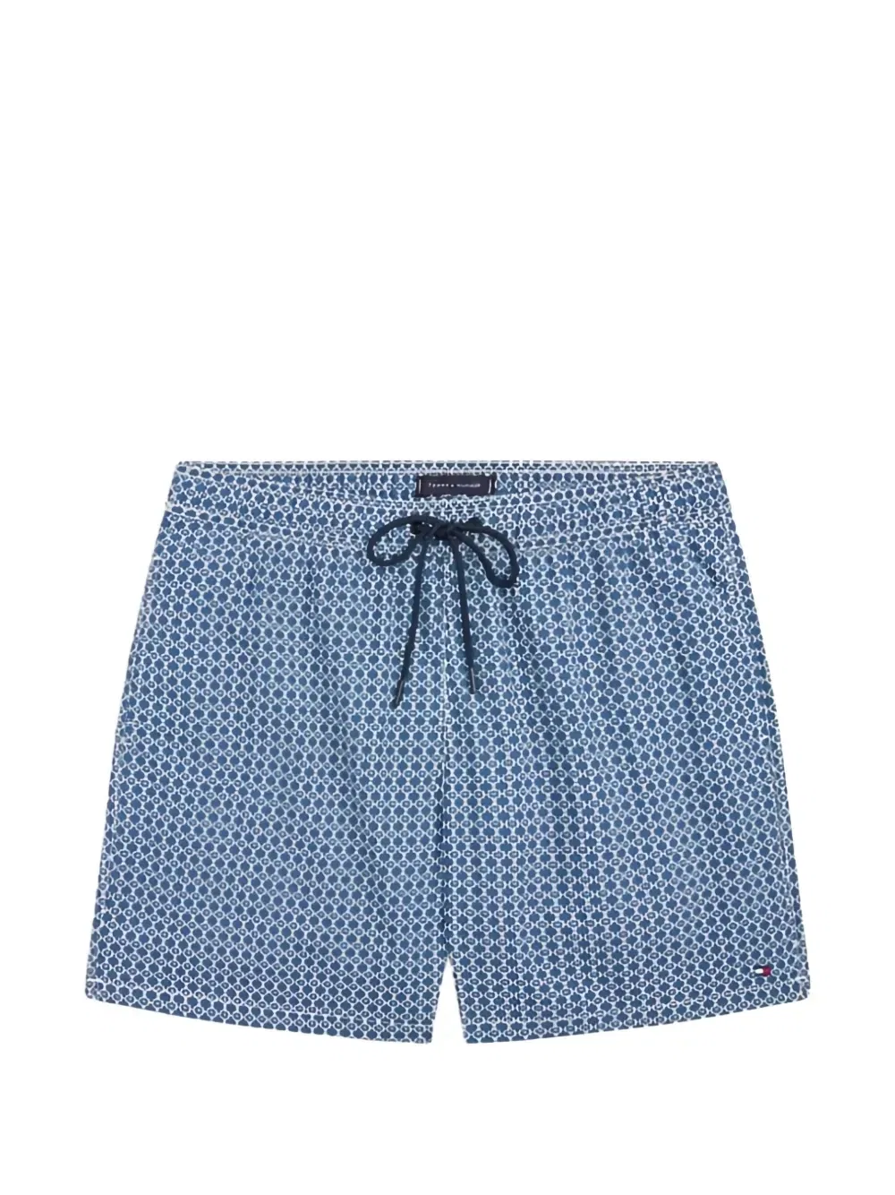 Плавки-шорты с кулиской и геометричным принтом Tommy Hilfiger, синий
