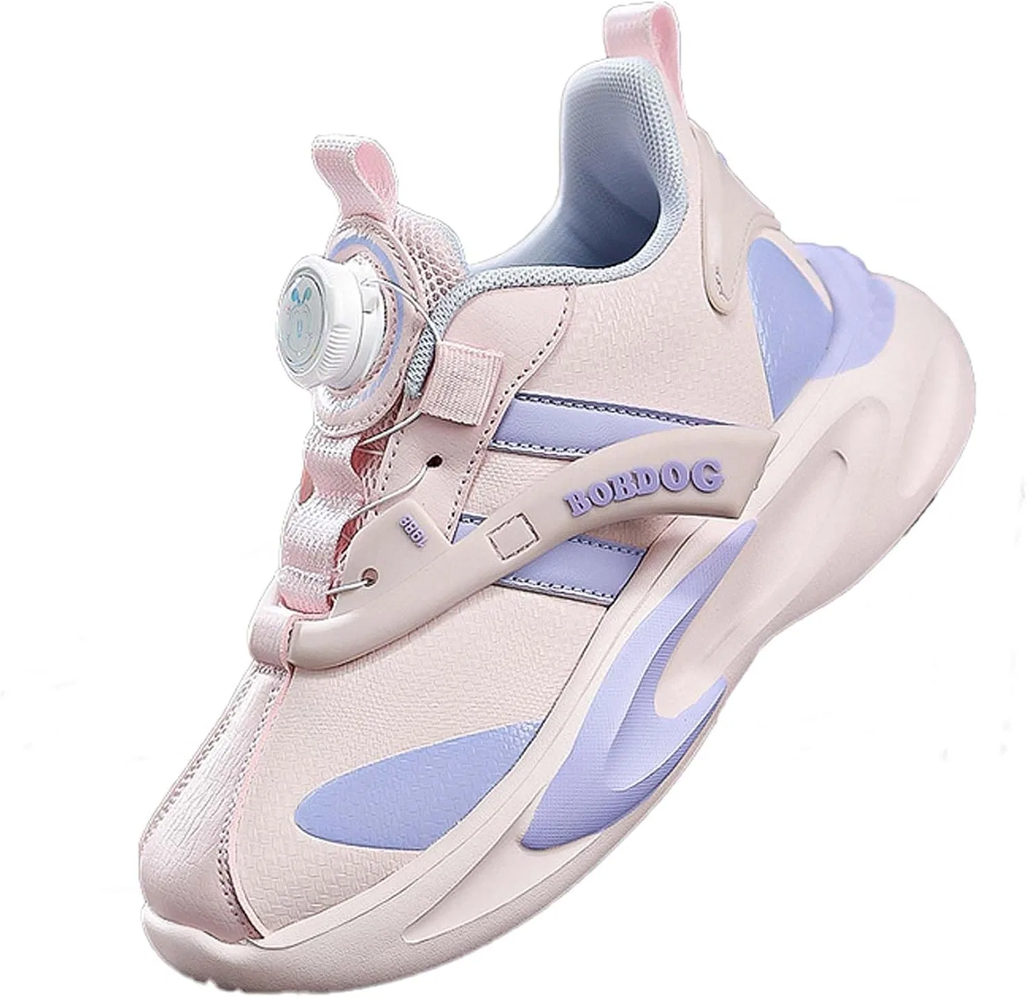 Детские кроссовки для девочек с вращающейся пряжкой ANGGOU, Pink