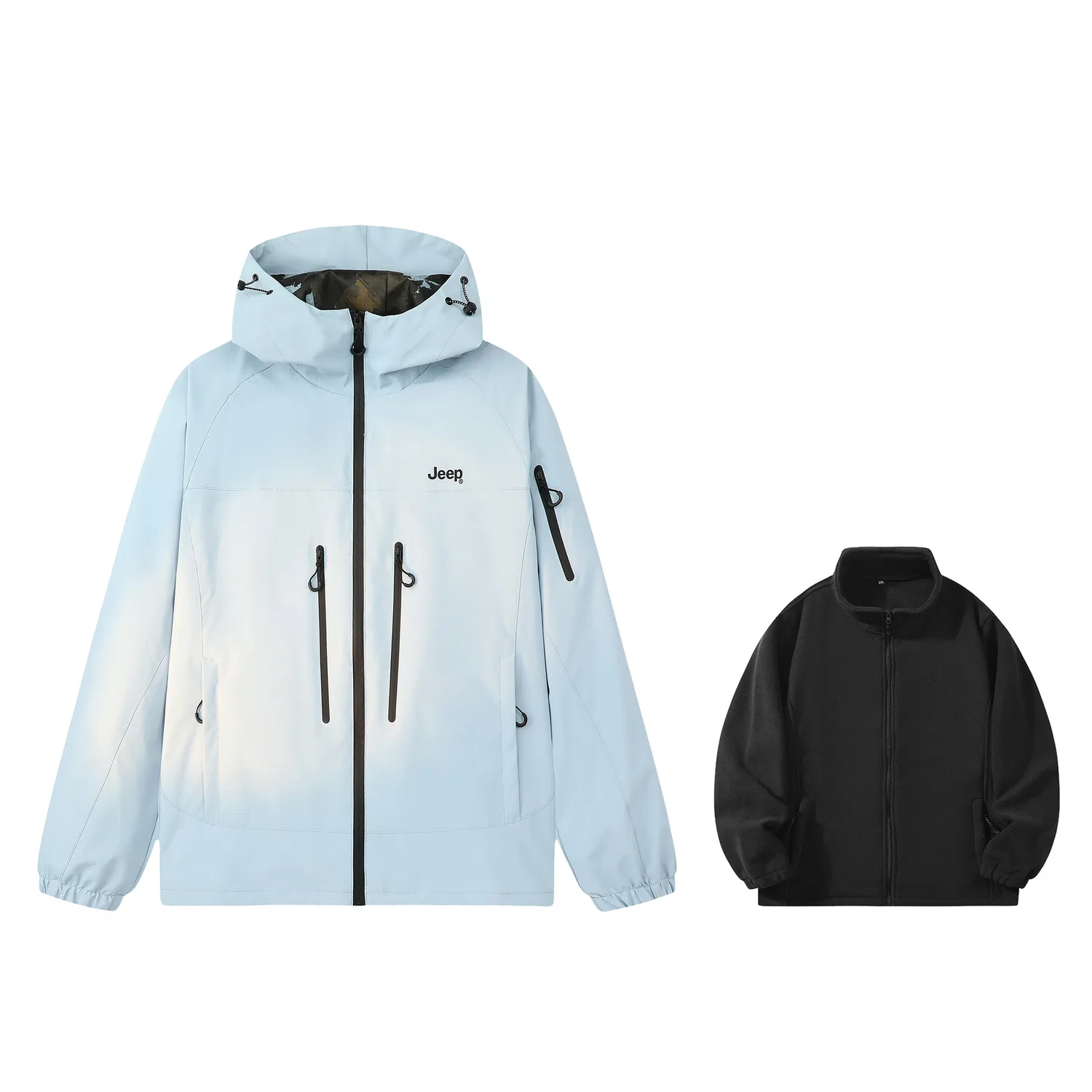 Детская куртка с капюшоном из флиса, модель Glacier Blue, Jeep, Glacier Blue