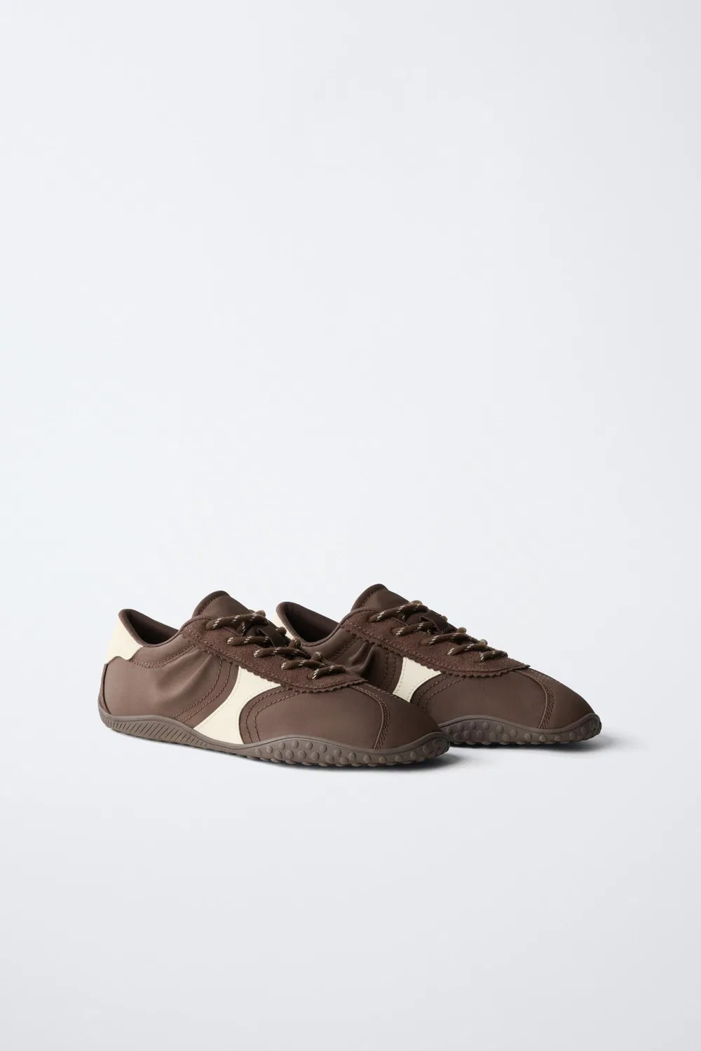 Кроссовки с тонкой подошвой ZARA, Brown — фото 3