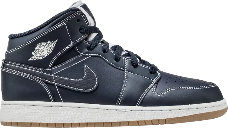 

Кроссовки Air Jordan 1 Retro Mid GS Obsidian, синий, Синий;черный, Кроссовки Air Jordan 1 Retro Mid GS Obsidian, синий