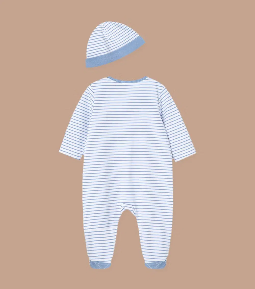 Комбинезон-слип с принтом слонов Little Me Elephant Footie Hat, The Mom Store