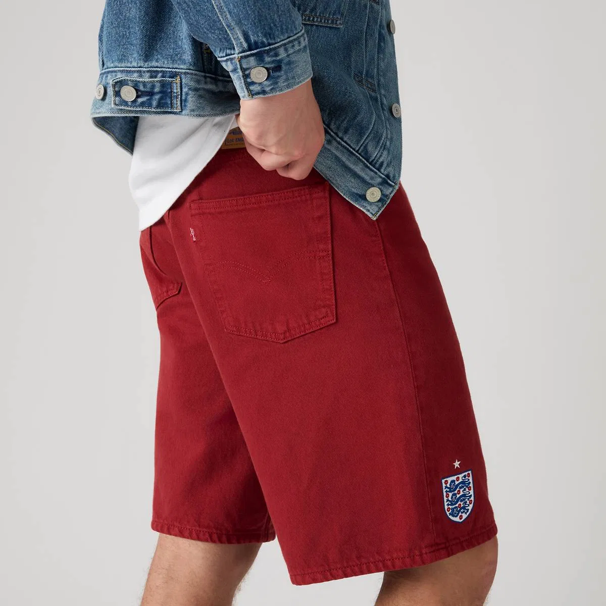Широкие шорты Levi's England Football 478, England - Blue — фото 4