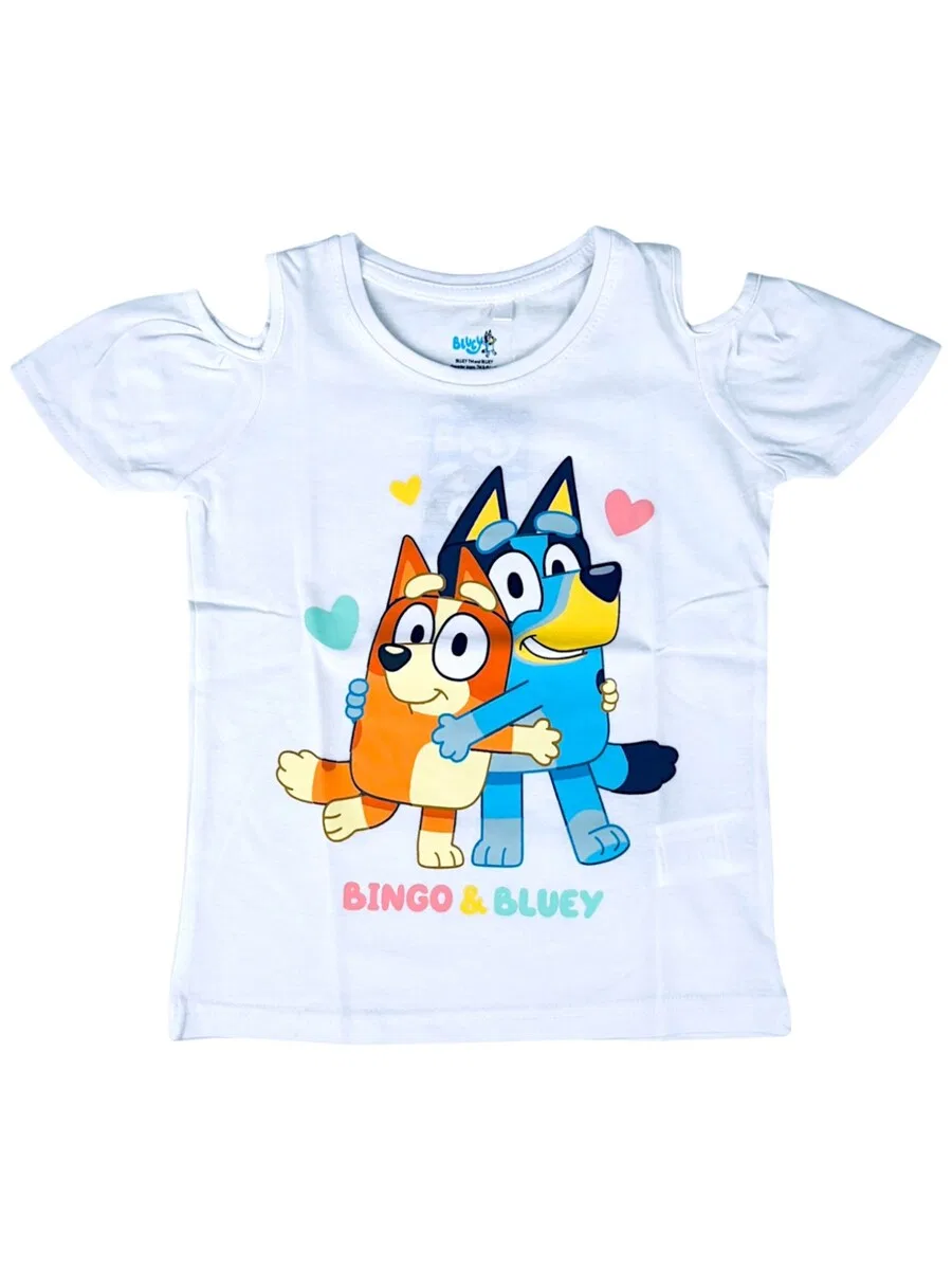 Футболка Bluey & Bingo белого цвета