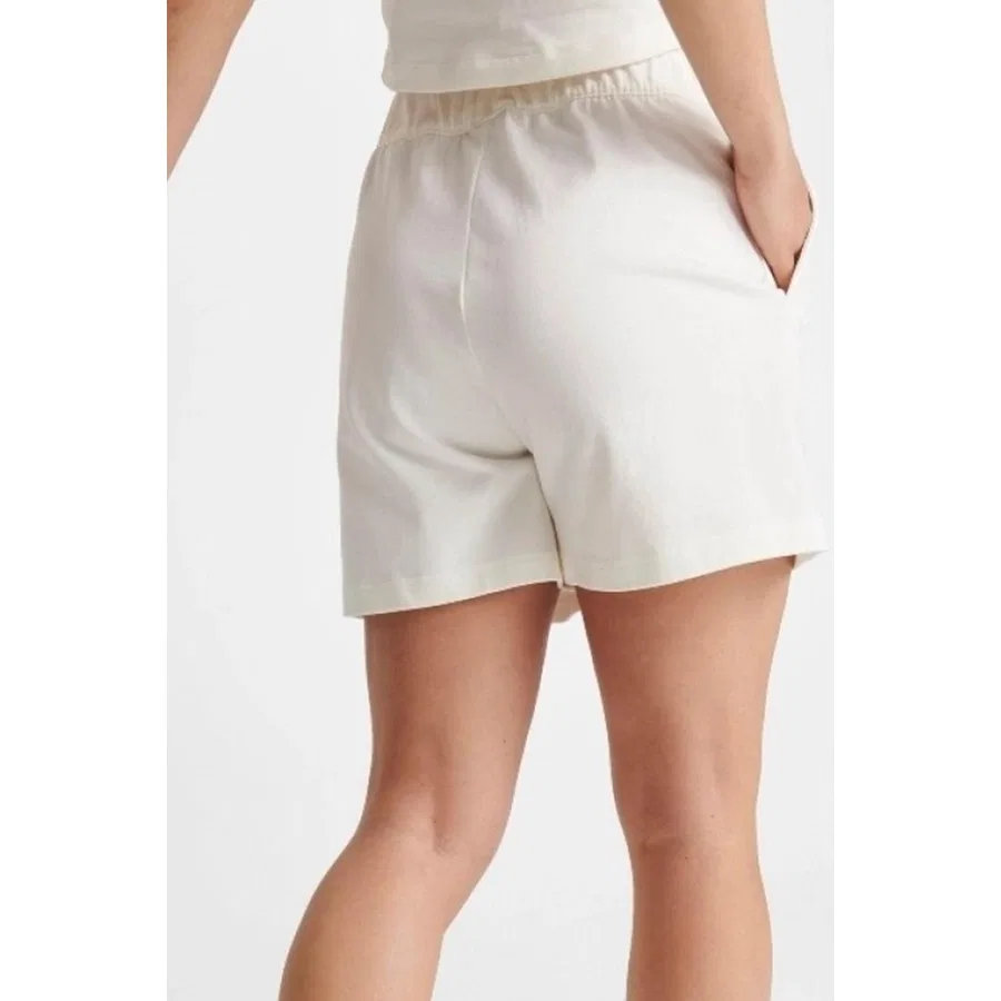 Шорты женские свободного кроя с карманами Sportswear Essential Loose Fit Jersey Shorts Nike, Кремовый — фото 3